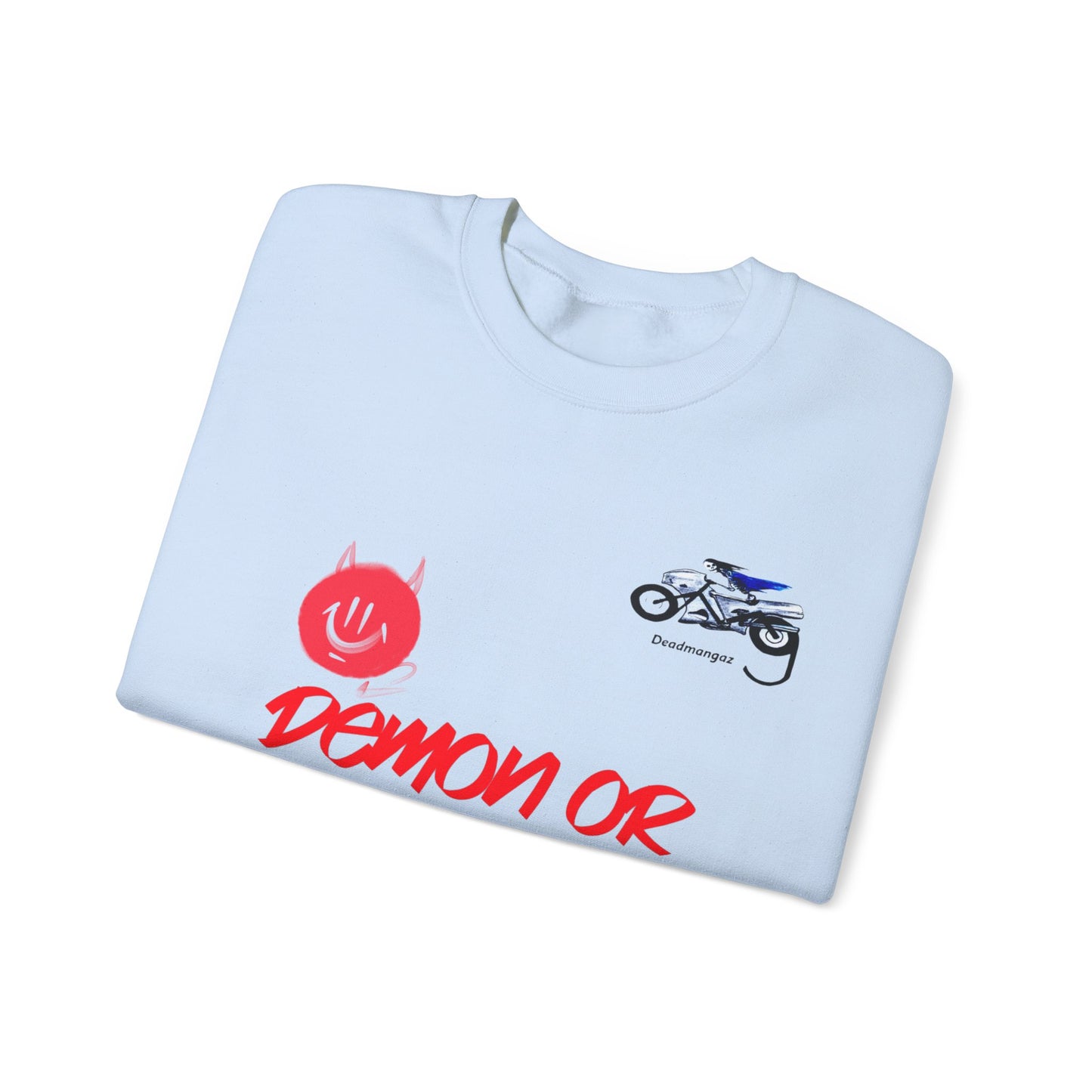 Demon or Angel? Unisex Heavy Blend™ Crewneck Sweatshirt - Fun Graphic Sweatshirt for Everyday Style