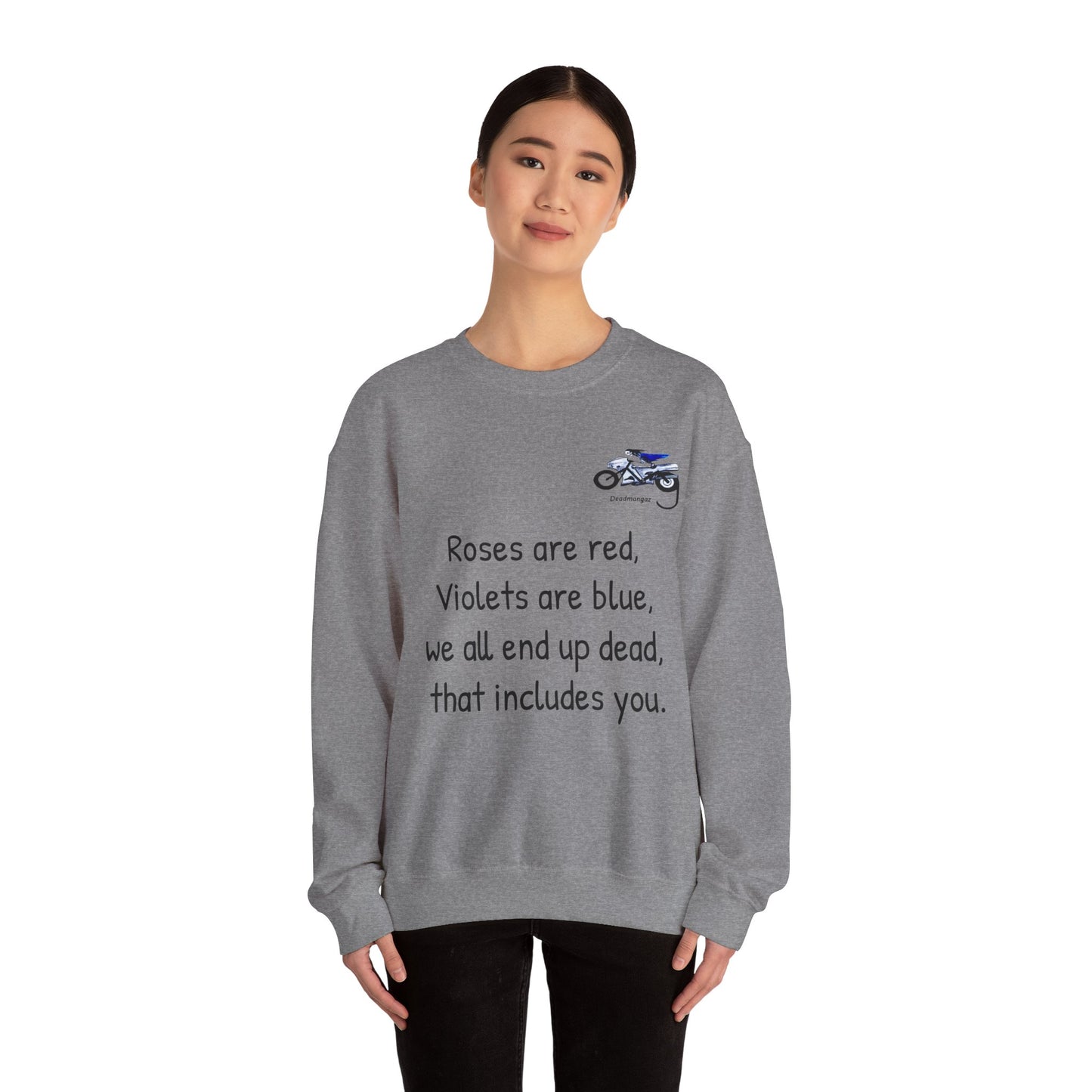 Unisex Crewneck Sweatshirt - Dark Humor "Roses are Red" Design