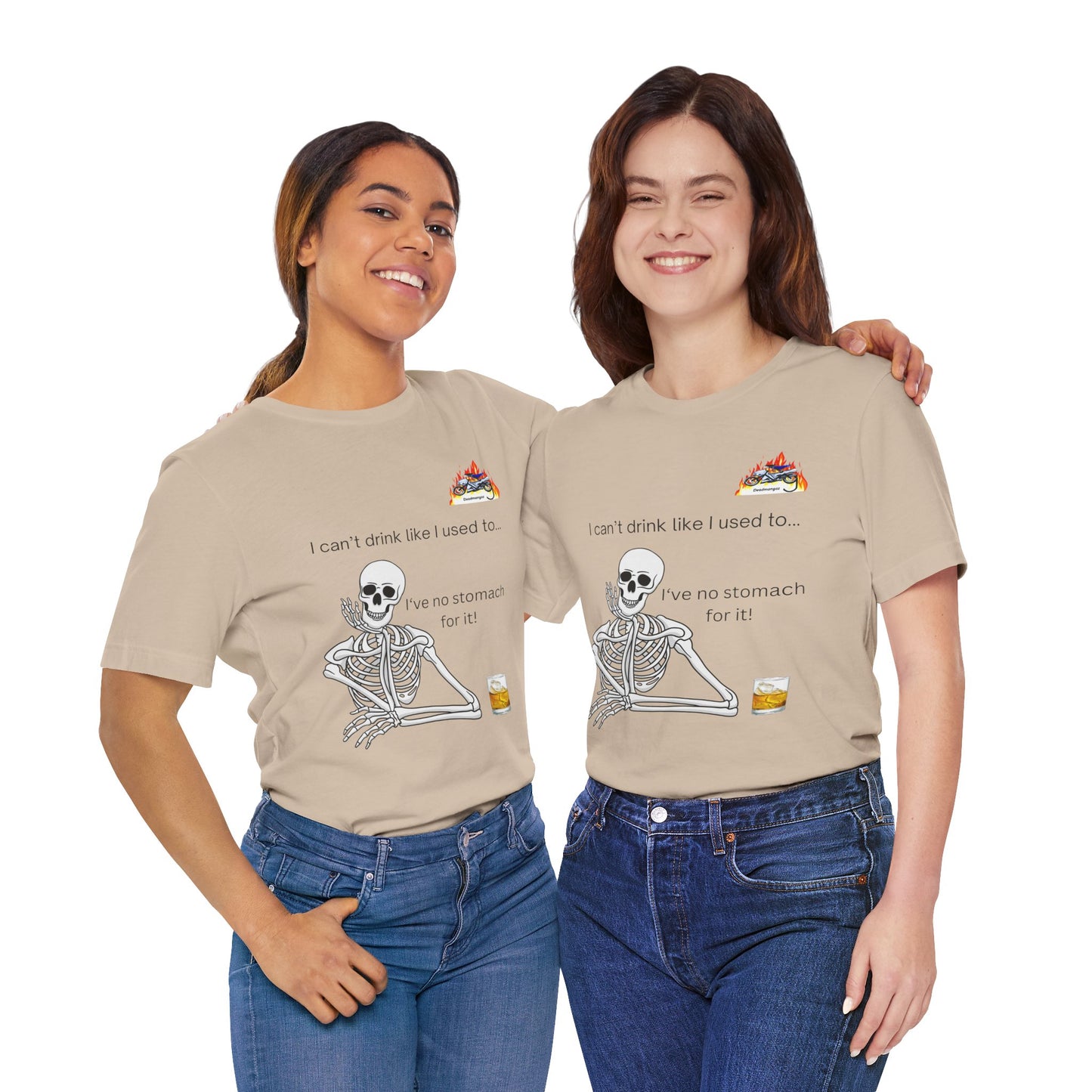 Funny Skeleton T-Shirt: 'I Can't Drink Like I Used To'
