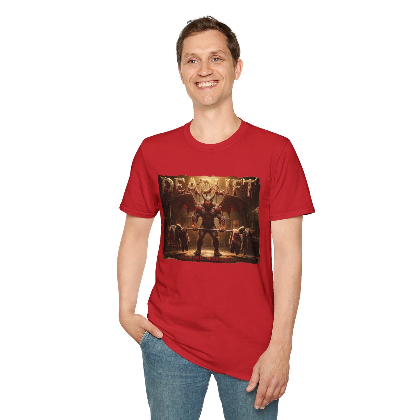 Deadlift Demon Gym Tee — Heavy Lifting Workout T-Shirt
