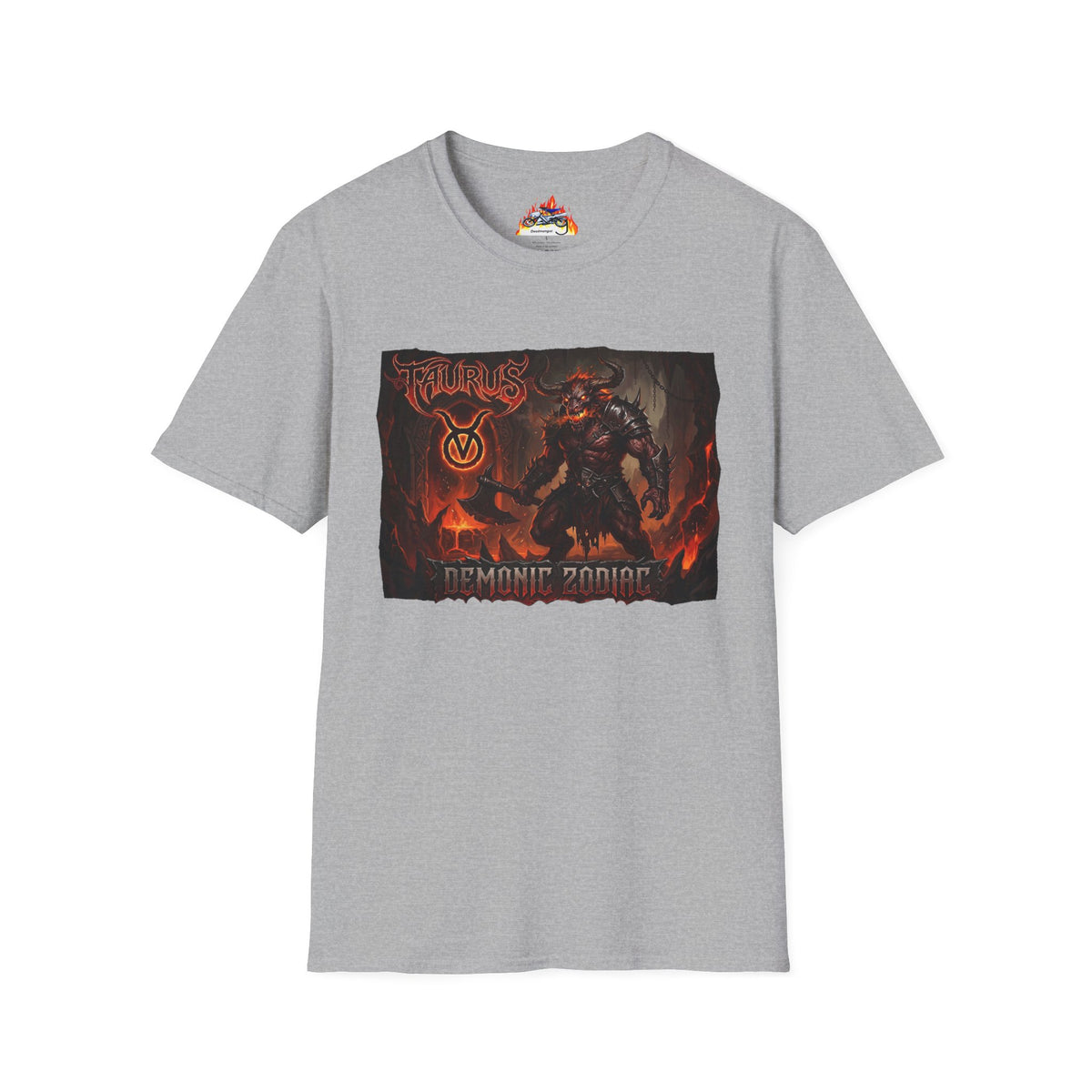 Taurus Demon T‑Shirt — Fiery Demon Warrior Astrology Tee