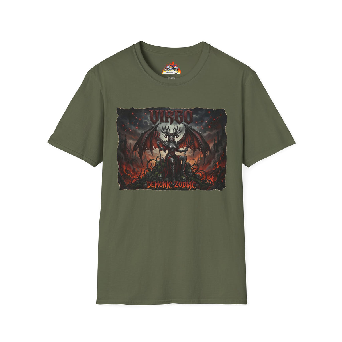 Virgo Demon Graphic T-Shirt — Gothic Zodiac Shirt