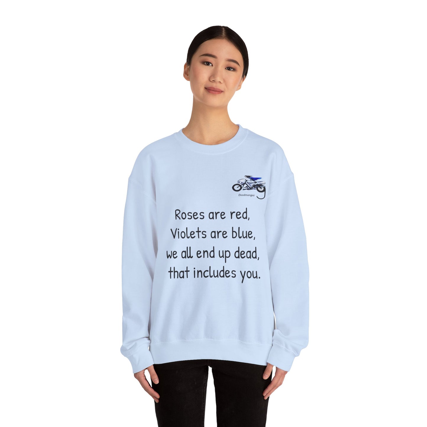 Unisex Crewneck Sweatshirt - Dark Humor "Roses are Red" Design