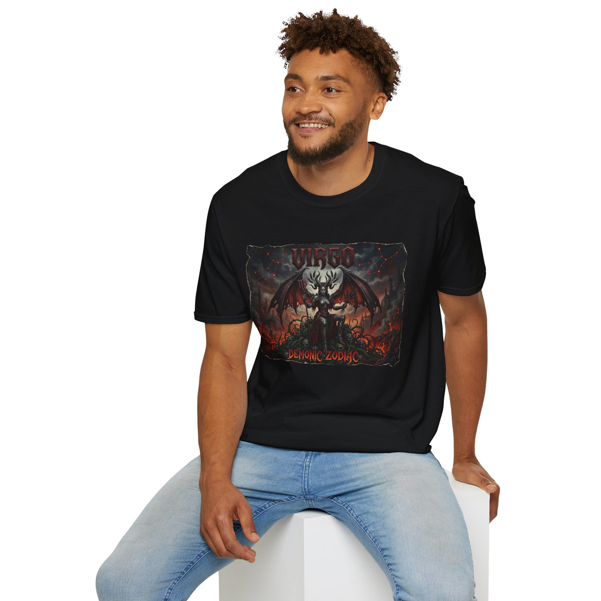 Virgo Demon Graphic T-Shirt — Gothic Zodiac Shirt