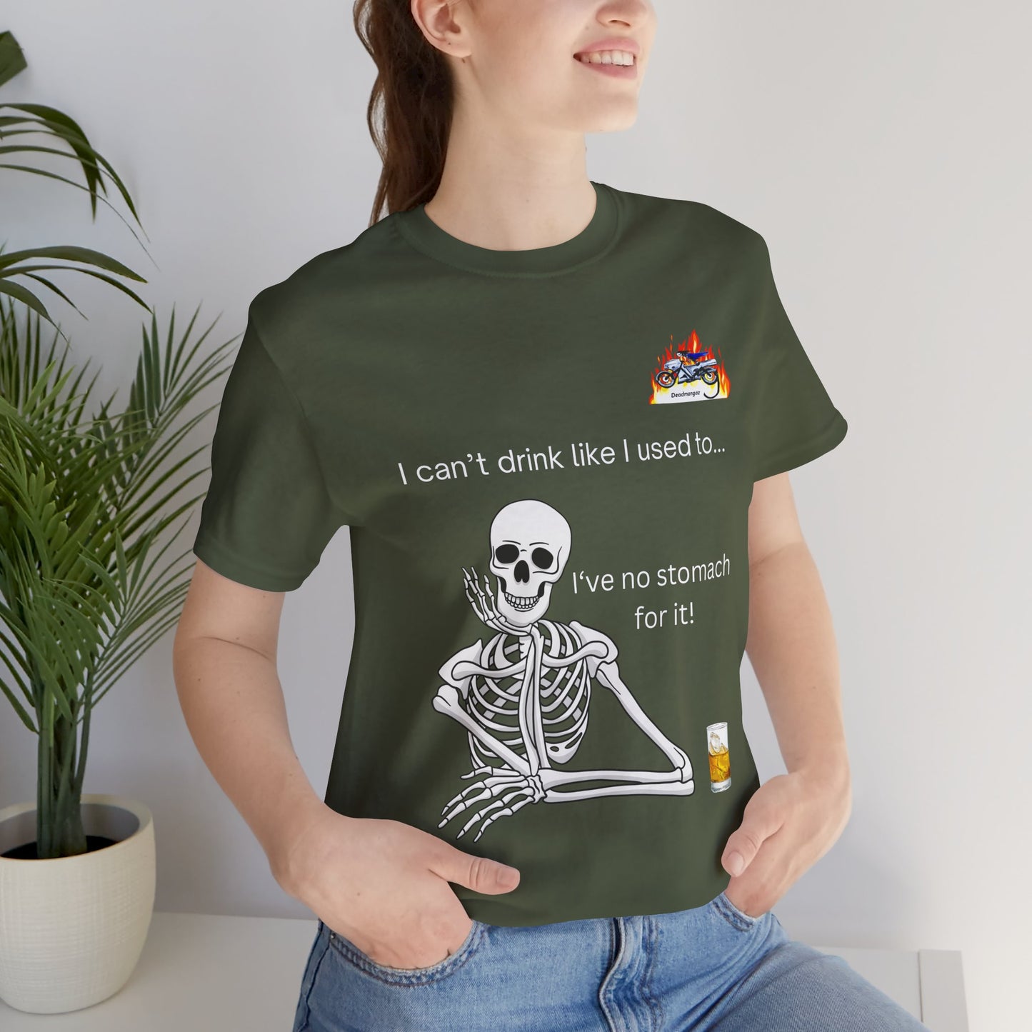 Funny Skeleton Drinking T-Shirt - "I Can't Drink Like I Used To"