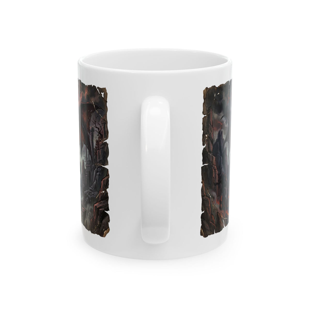 Demonic Aquarius Ceramic Mug (11oz/15oz) — Dark Gothic Fantasy Coffee Cup