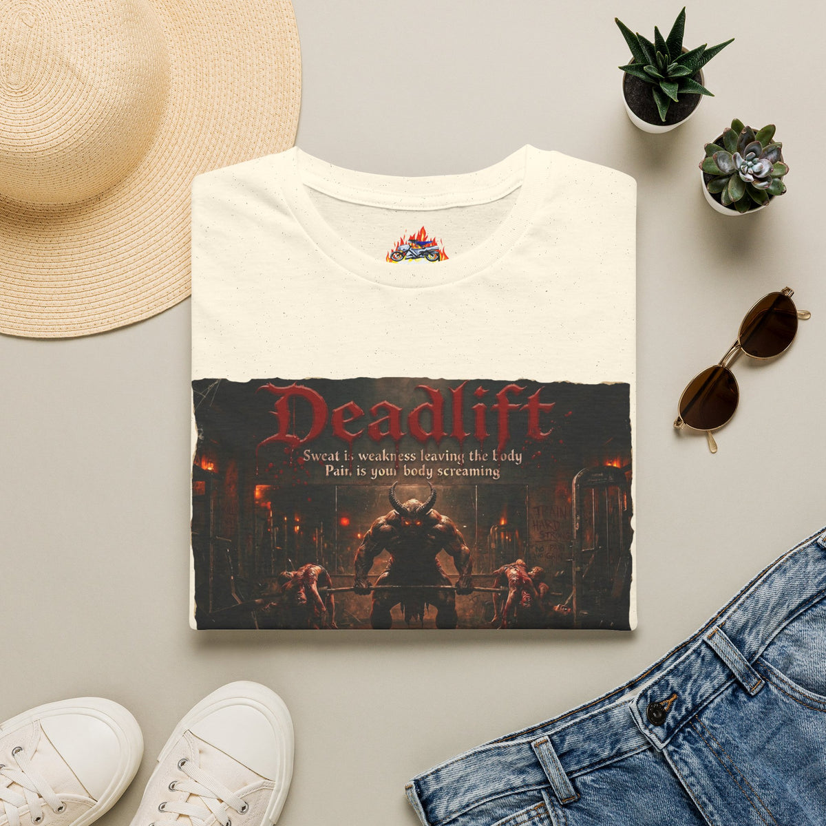 Deadlift Gym T-Shirt — Gothic Strength Workout Tee
