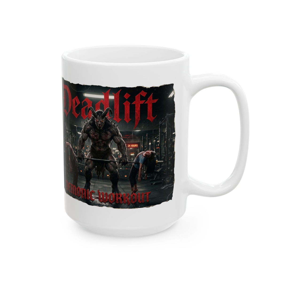 Ceramic Mug — 'Deadlift Demon' Gym Coffee Mug (11oz/15oz)