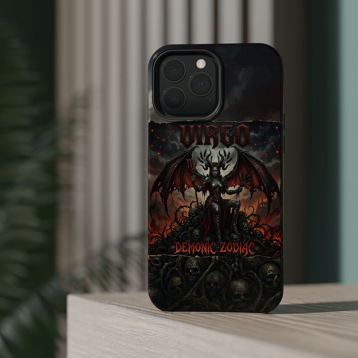Virgo Demonic Zodiac Phone Case — Magnetic Impact-Resistant