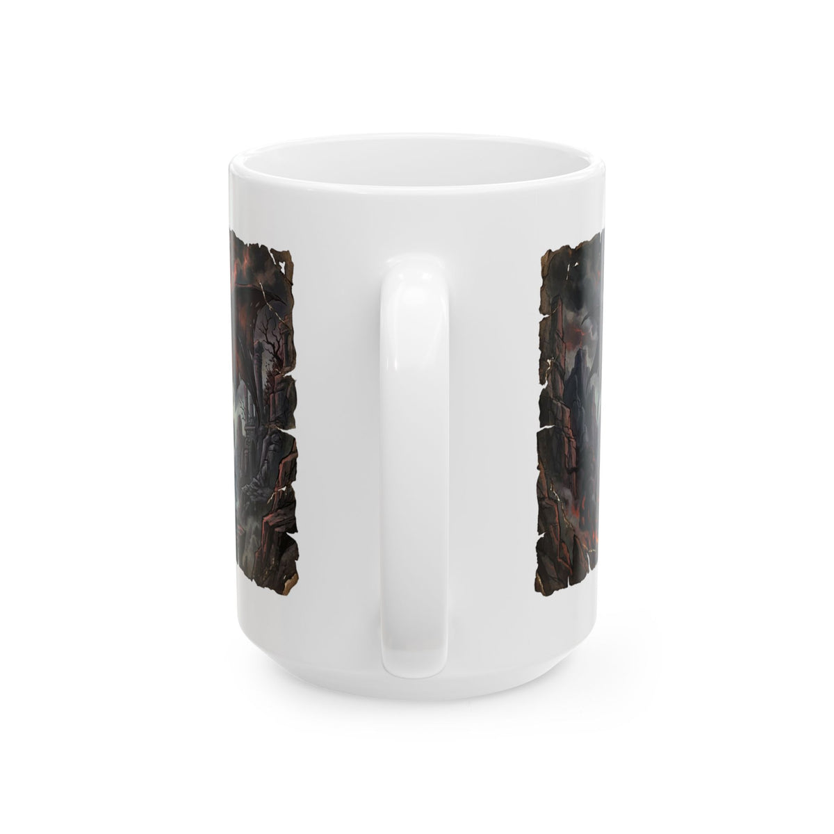 Demonic Aquarius Ceramic Mug (11oz/15oz) — Dark Gothic Fantasy Coffee Cup