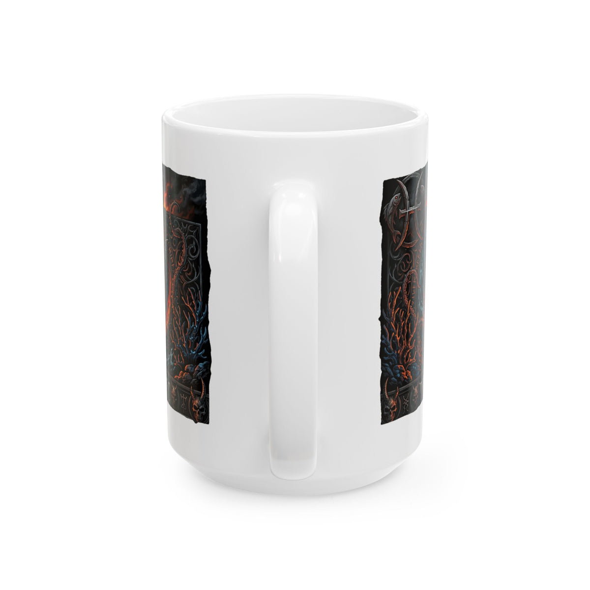 Dark Fantasy Pisces Mug — Gothic Creature Ceramic Coffee Cup (11oz/15oz)