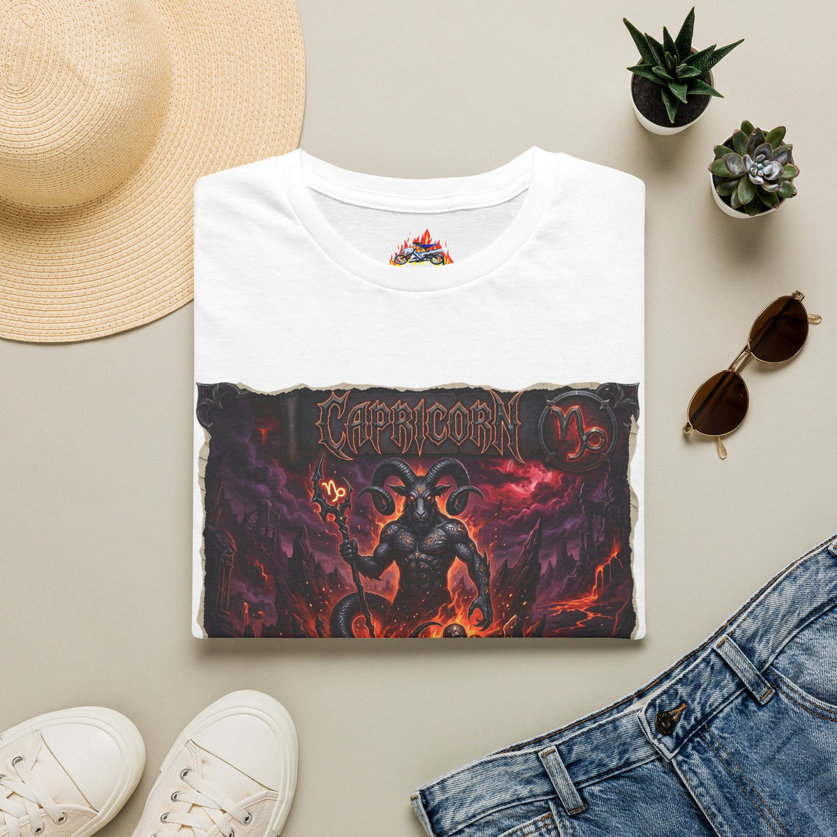 Capricorn Demon Zodiac T-Shirt – Dark Gothic Astrology Tee