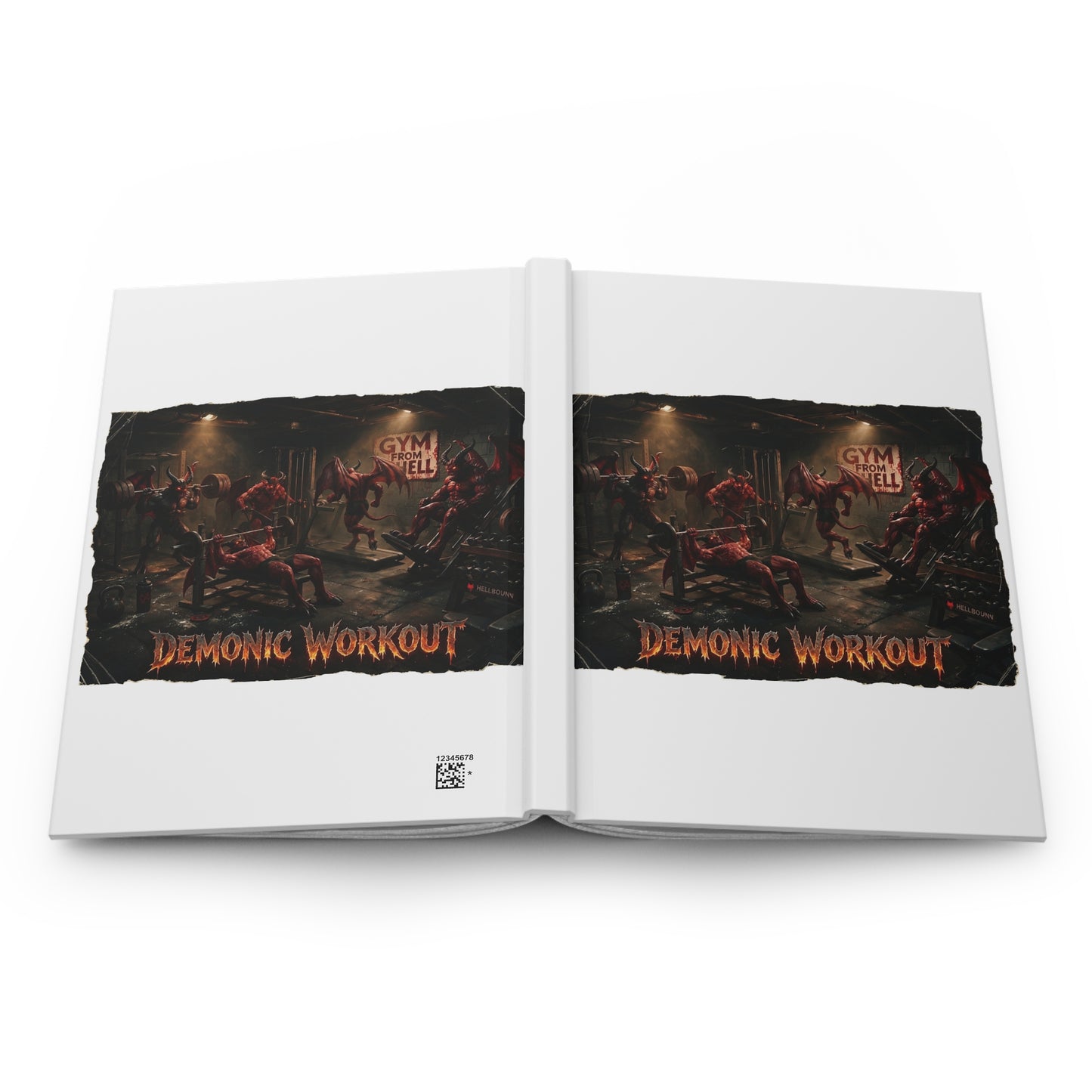 Demonic Workout Hardcover Journal — Gym From Hell Lined Notebook