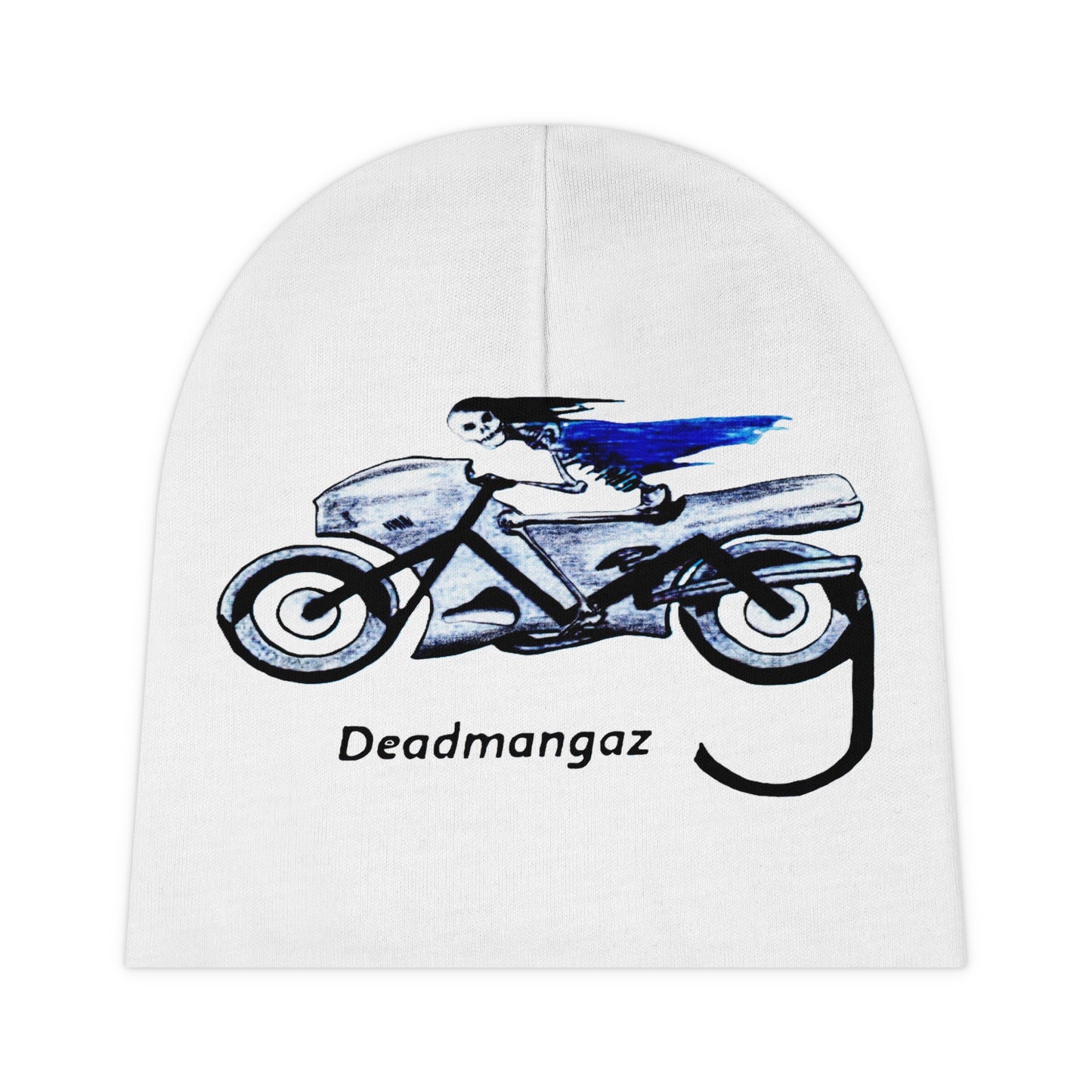 Cool Skull Motorcycle Baby Beanie - Fun & Trendy Infant Hat