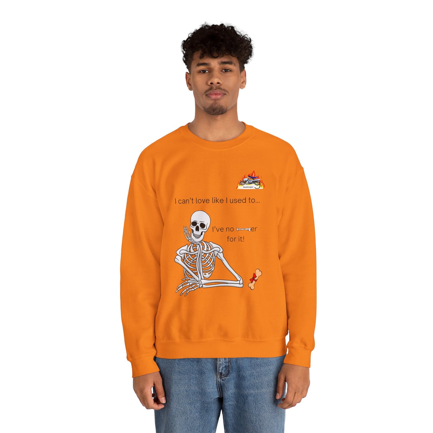 Skeleton Quote Unisex Crewneck Sweatshirt - "I can't love like I used to..."