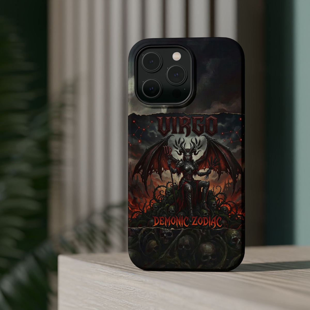 Virgo Demonic Zodiac Phone Case — Magnetic Impact-Resistant