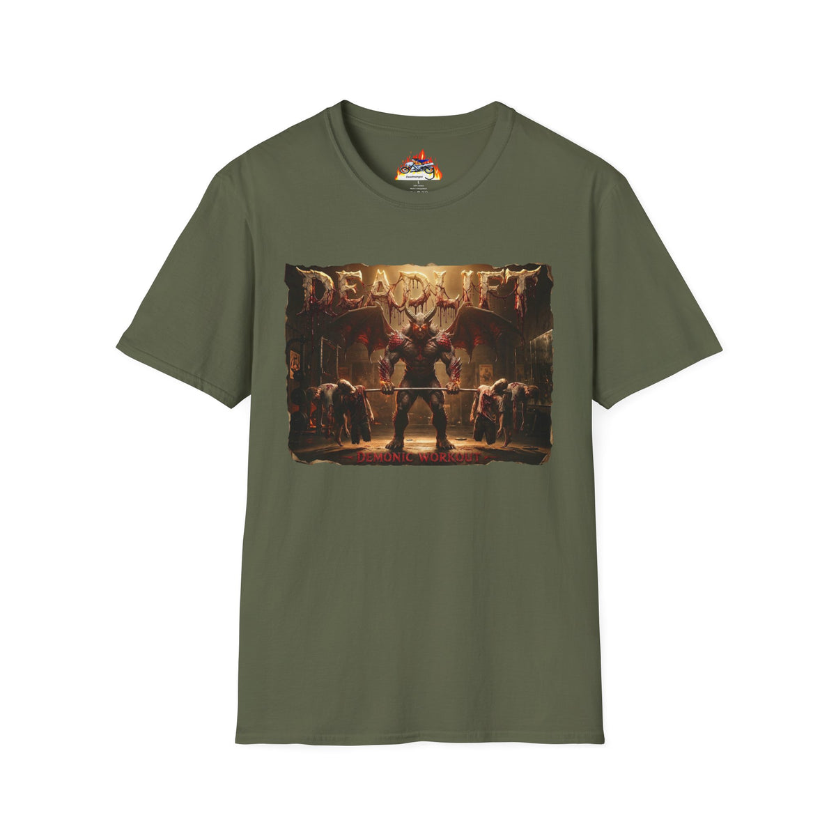 Deadlift Demon Gym Tee — Heavy Lifting Workout T-Shirt