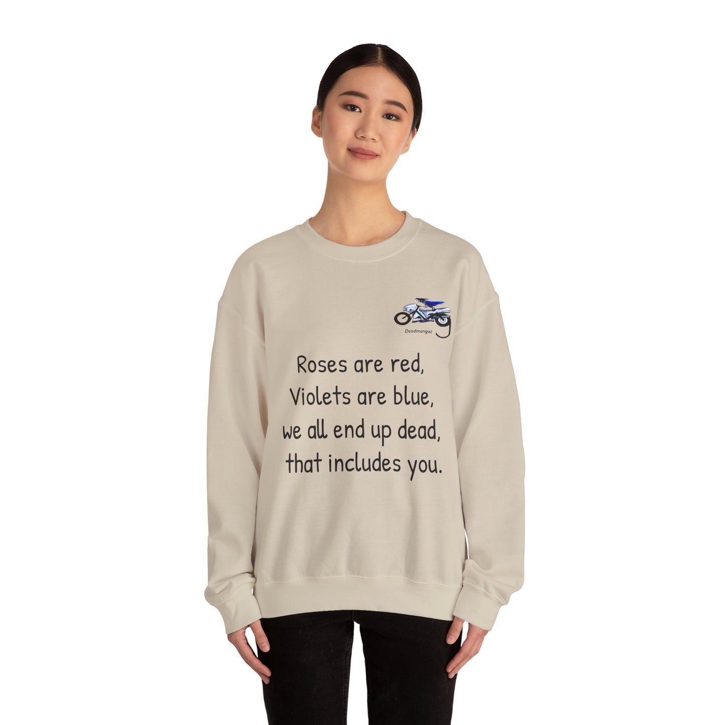 Unisex Crewneck Sweatshirt - Dark Humor "Roses are Red" Design