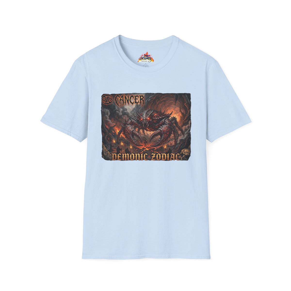 Cancer Zodiac T‑Shirt — Dark Demonic Crab Astrology Tee