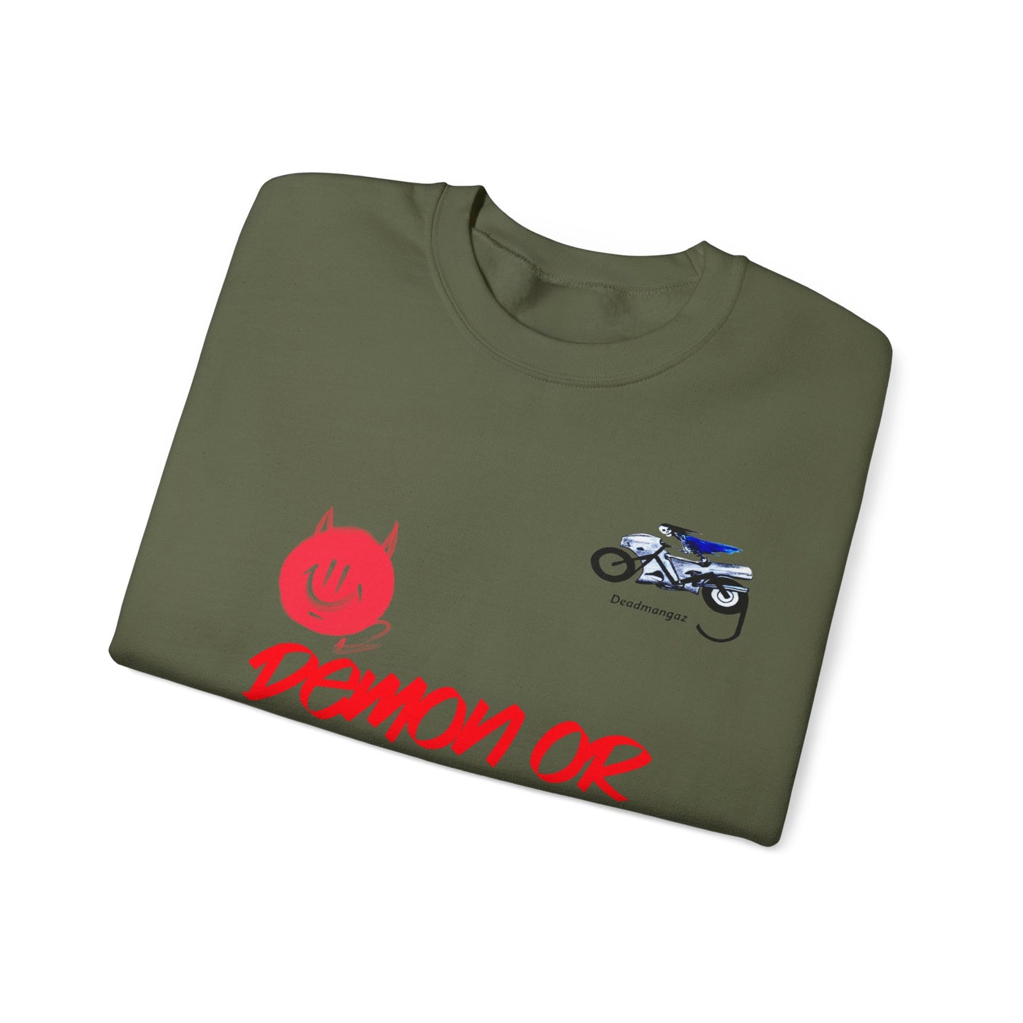 Demon or Angel? Unisex Heavy Blend™ Crewneck Sweatshirt - Fun Graphic Sweatshirt for Everyday Style