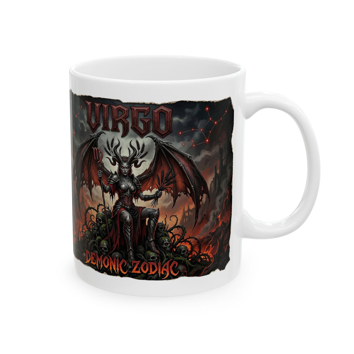 Demonic Gothic Virgo Mug – Horror Fantasy Demon Design (11oz/15oz)