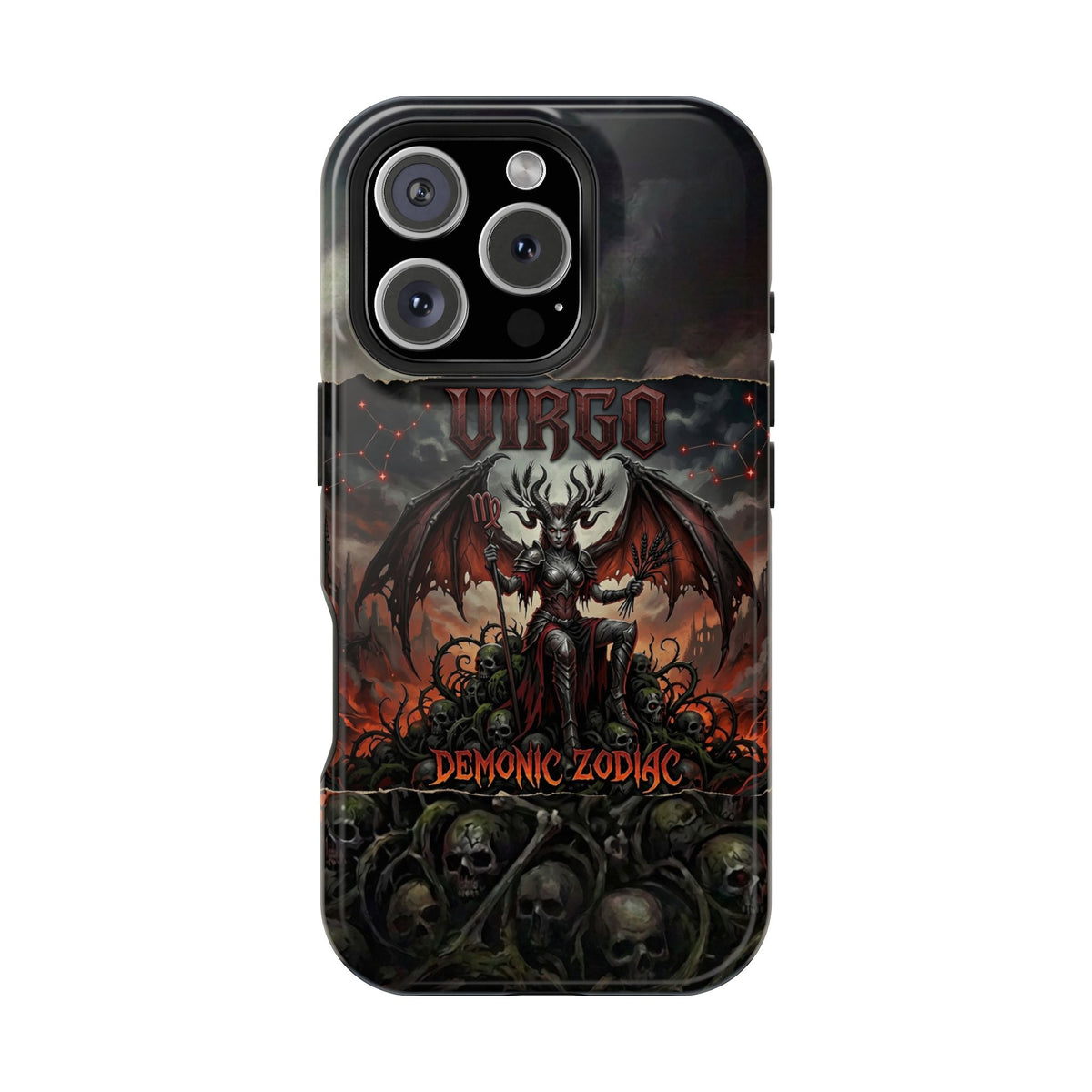 Virgo Demonic Zodiac Phone Case — Magnetic Impact-Resistant