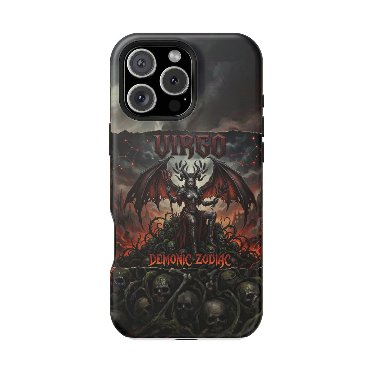 Virgo Demonic Zodiac Phone Case — Magnetic Impact-Resistant
