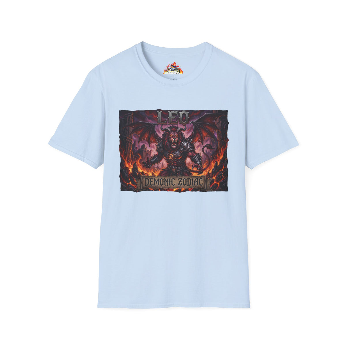 Leo Demon Zodiac T-Shirt — Fiery Mythic Astrology Tee