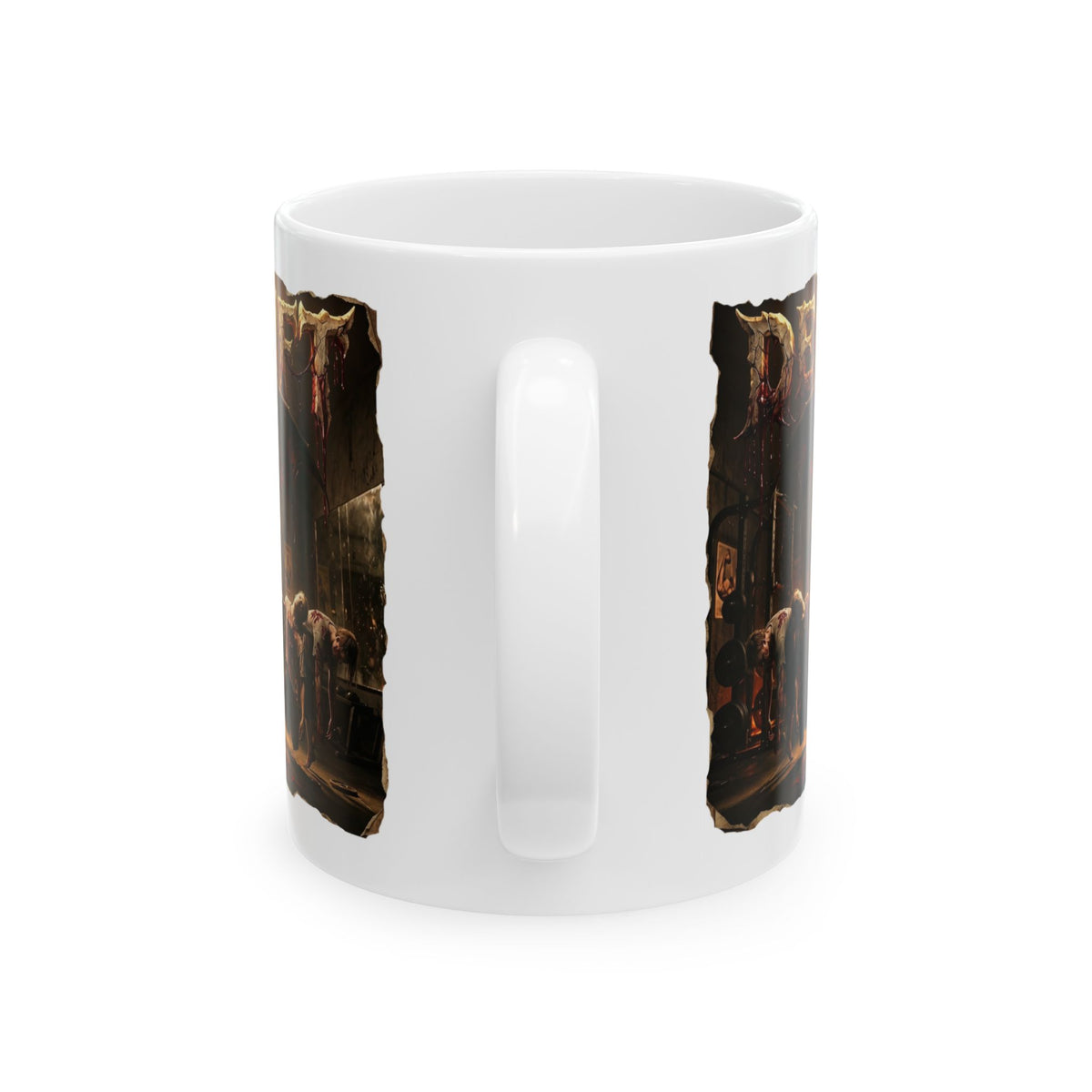Demonic Workout Ceramic Mug – "Dead lift" Horror Coffee Cup (11oz, 15oz)