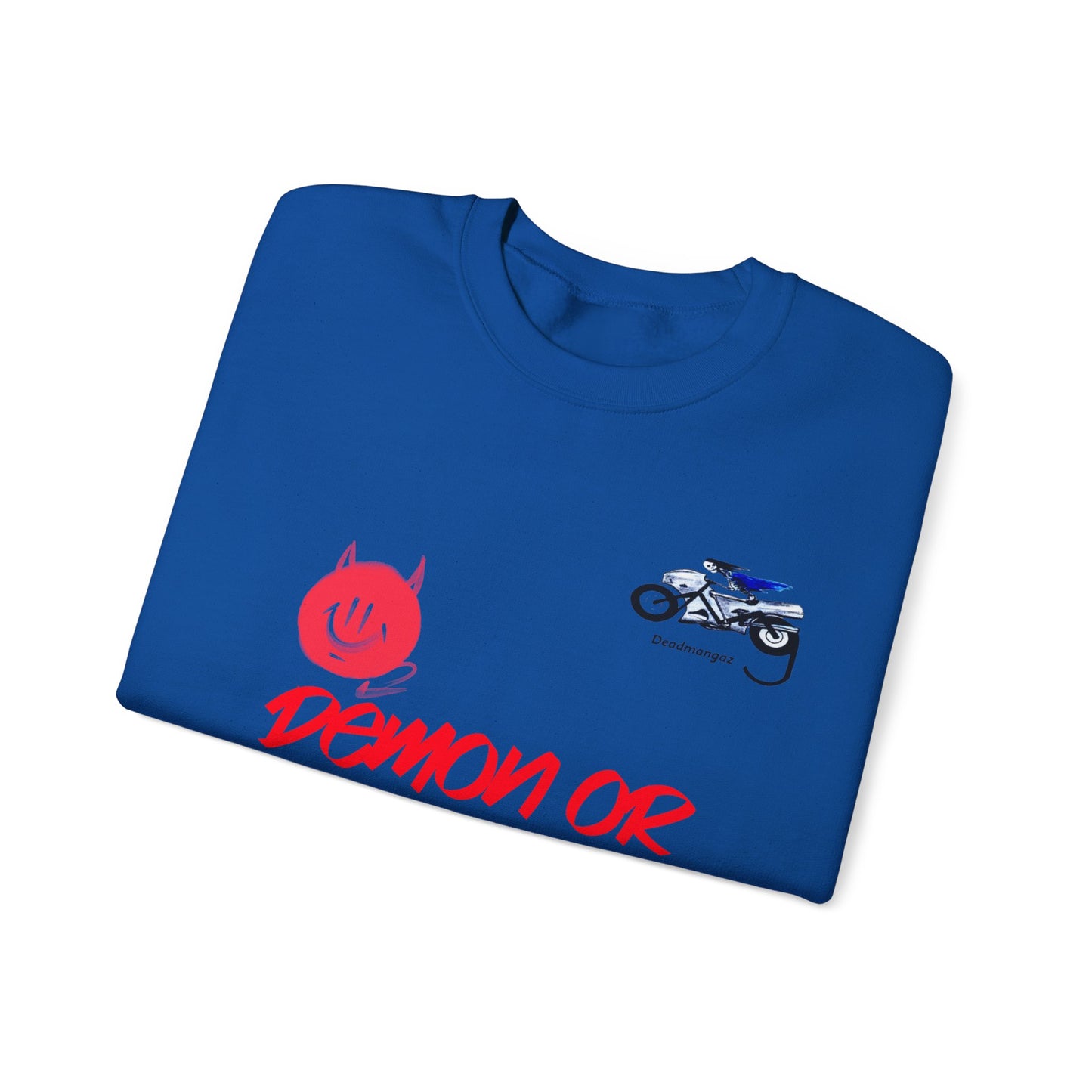 Demon or Angel? Unisex Heavy Blend™ Crewneck Sweatshirt - Fun Graphic Sweatshirt for Everyday Style
