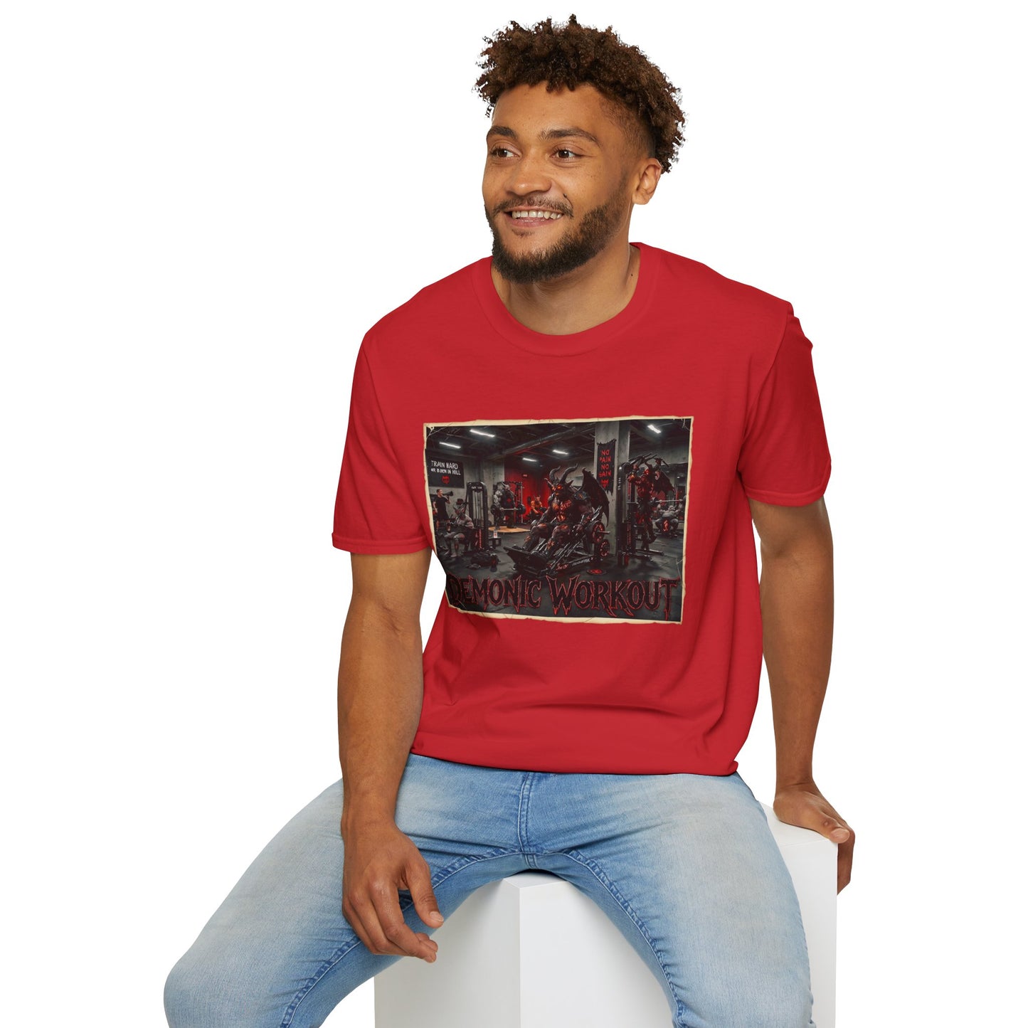 Demonic Gym Motivation T‑Shirt — “Become Your Strongest” Workout Tee