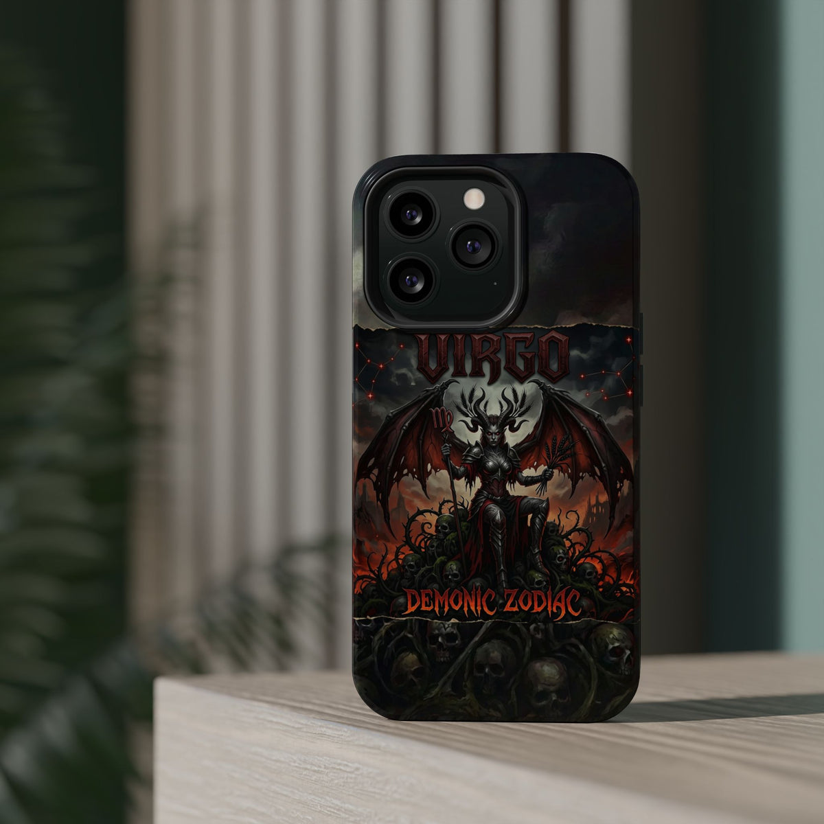 Virgo Demonic Zodiac Phone Case — Magnetic Impact-Resistant