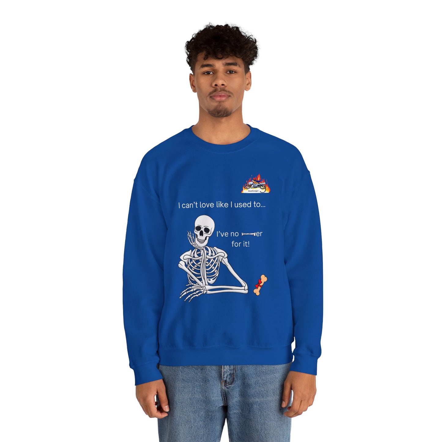 Funny Skeleton Quote Crewneck Sweatshirt - Perfect for Halloween & Casual Wear