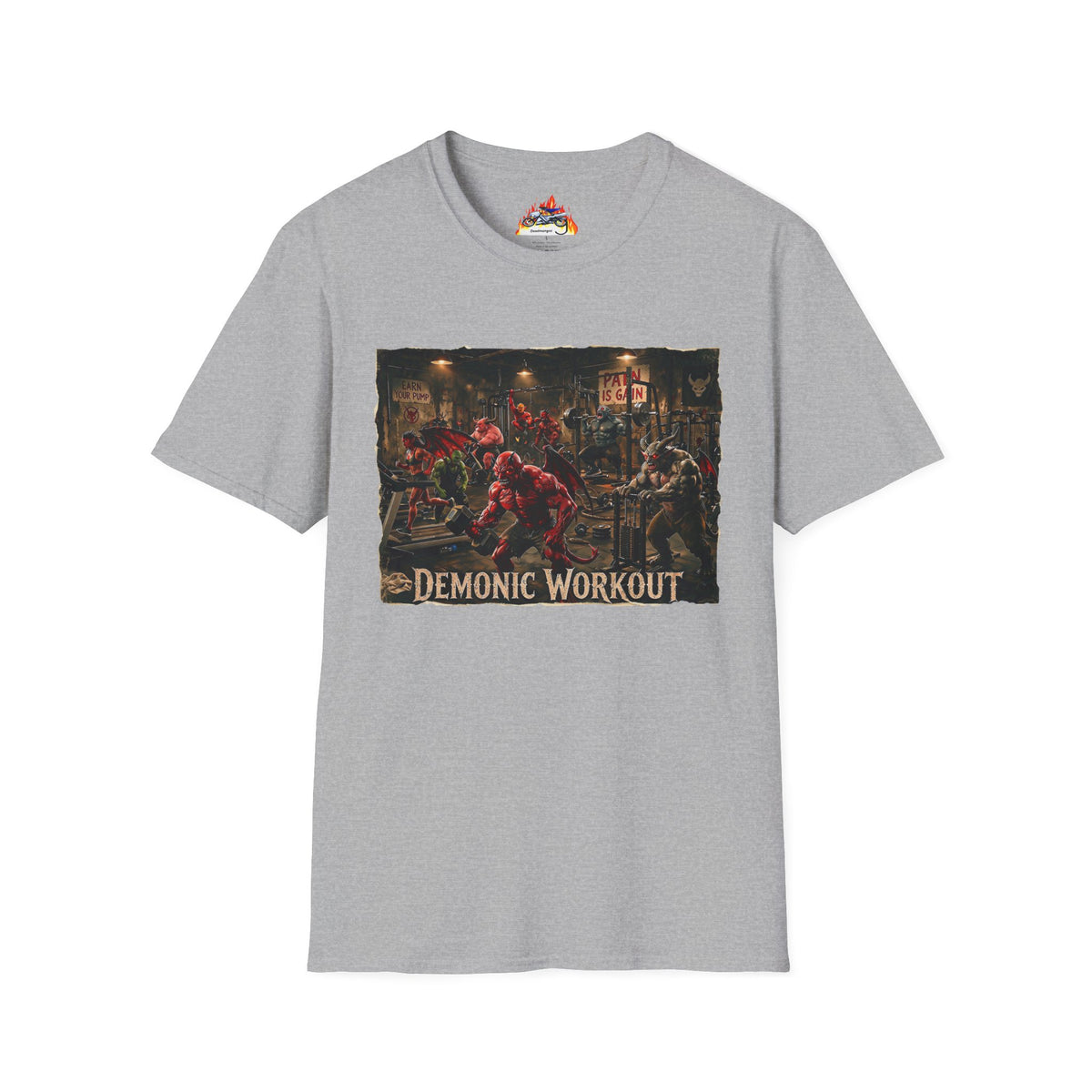Demonic Workout T Shirt — Funny Gym Demon Fitness Tee
