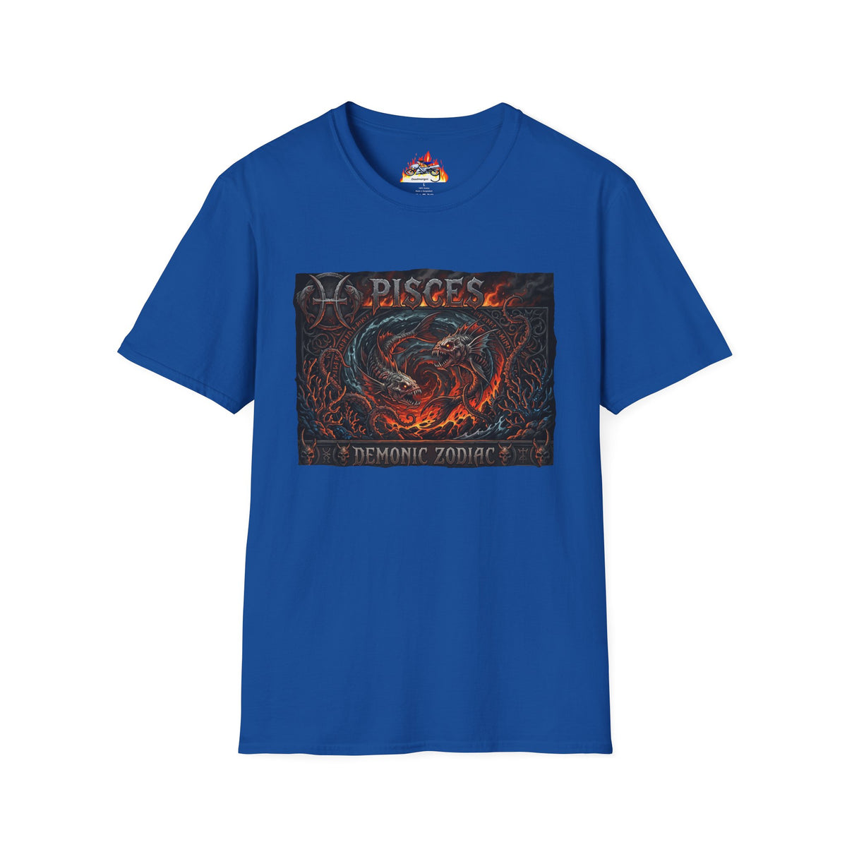 Pisces Zodiac T-Shirt — Fiery Demon Fish Astrological Graphic Tee