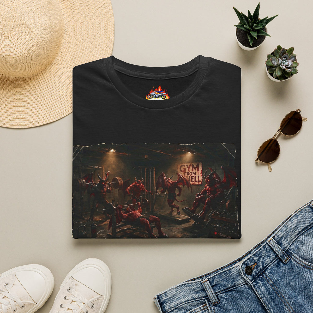 Gym From Hell T-Shirt — Demonic Workout Graphic Tee