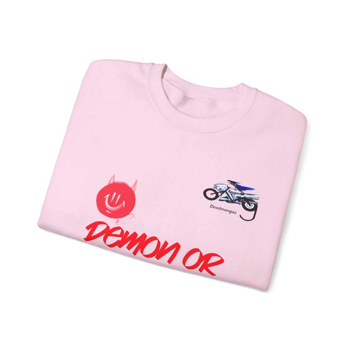 Demon or Angel? Unisex Heavy Blend™ Crewneck Sweatshirt - Fun Graphic Sweatshirt for Everyday Style