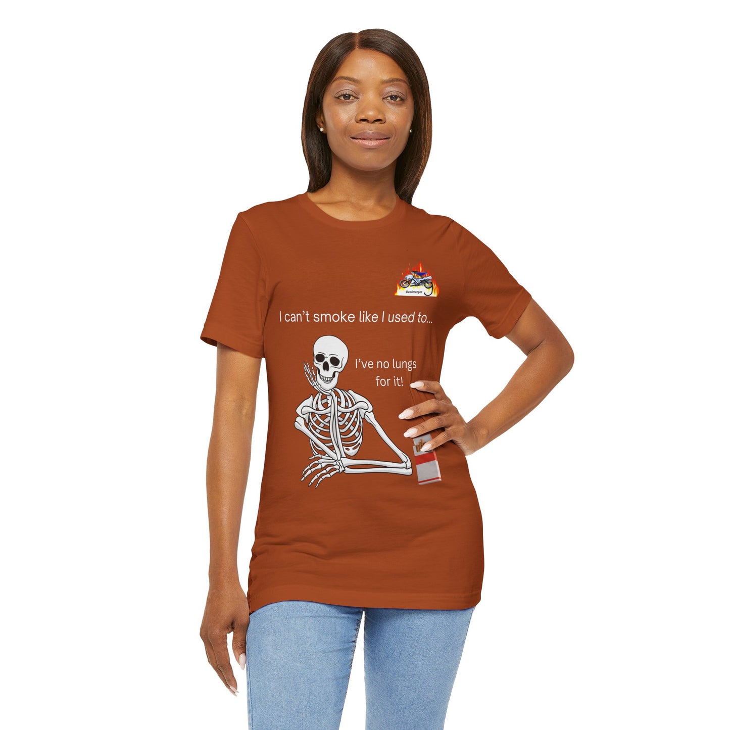 Funny Skeleton Quote Unisex Jersey Tee – Perfect for Halloween & Everyday Wear