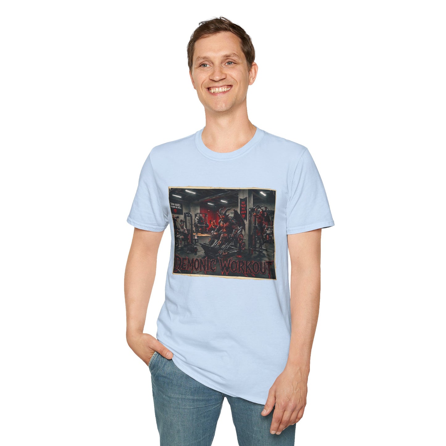 Demonic Gym Motivation T‑Shirt — “Become Your Strongest” Workout Tee