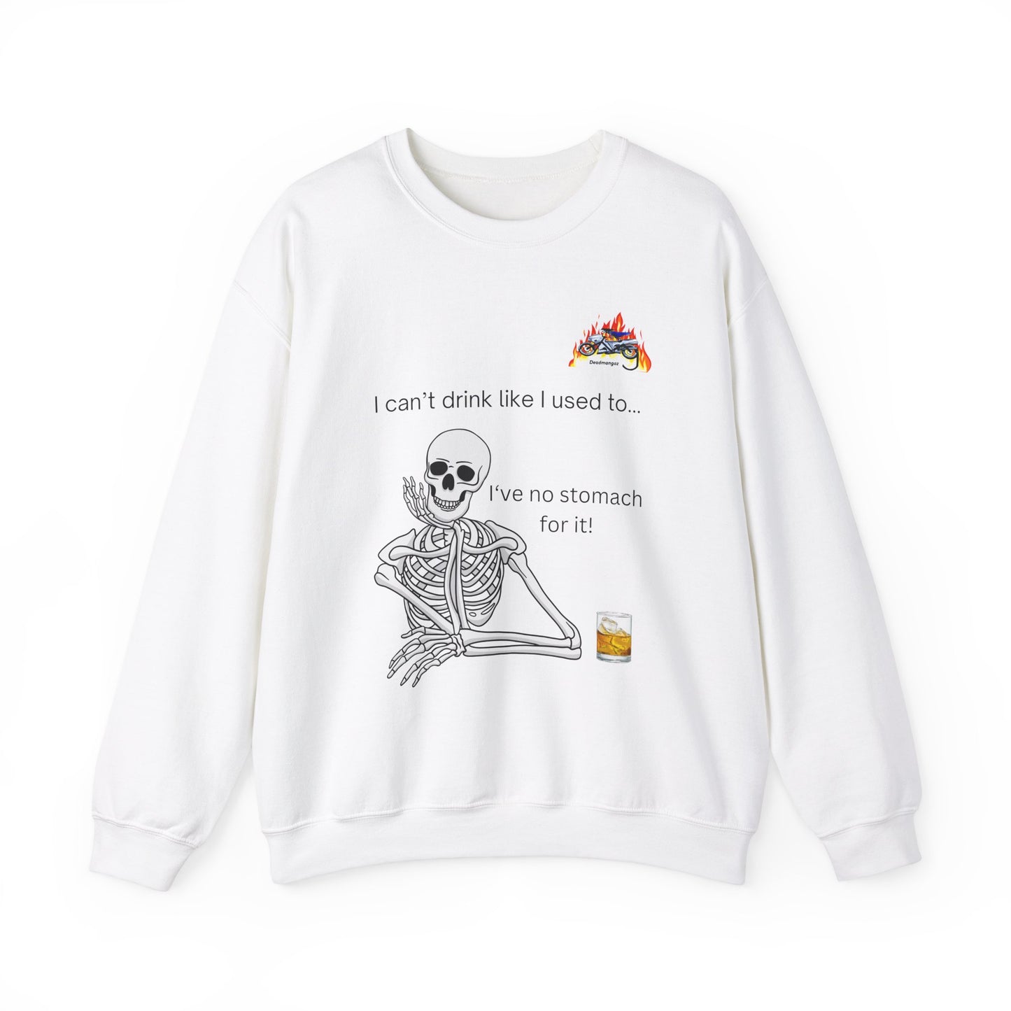 Funny Skeleton Drinking Sweatshirt - Unisex Crewneck for Halloween Celebrations