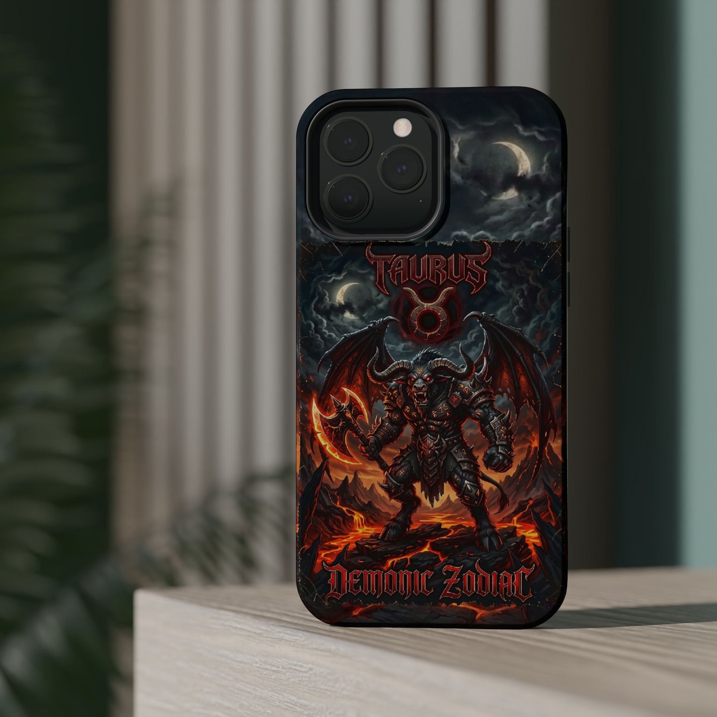 Taurus Demon Zodiac Magnetic Impact-Resistant Phone Case