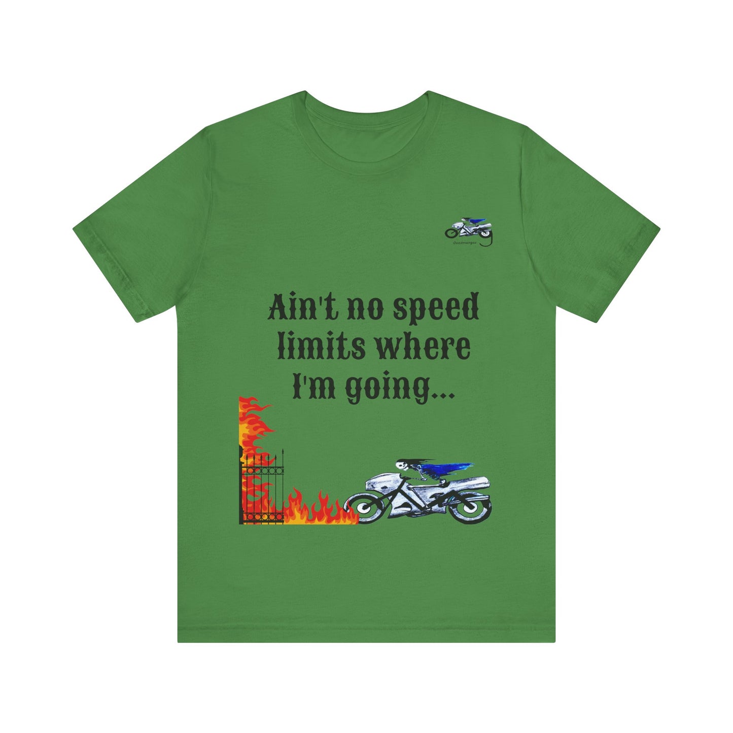 Motorcycle Adventure Graphic Tee - 'Ain't No Speed Limits' Unisex Short Sleeve Shirt