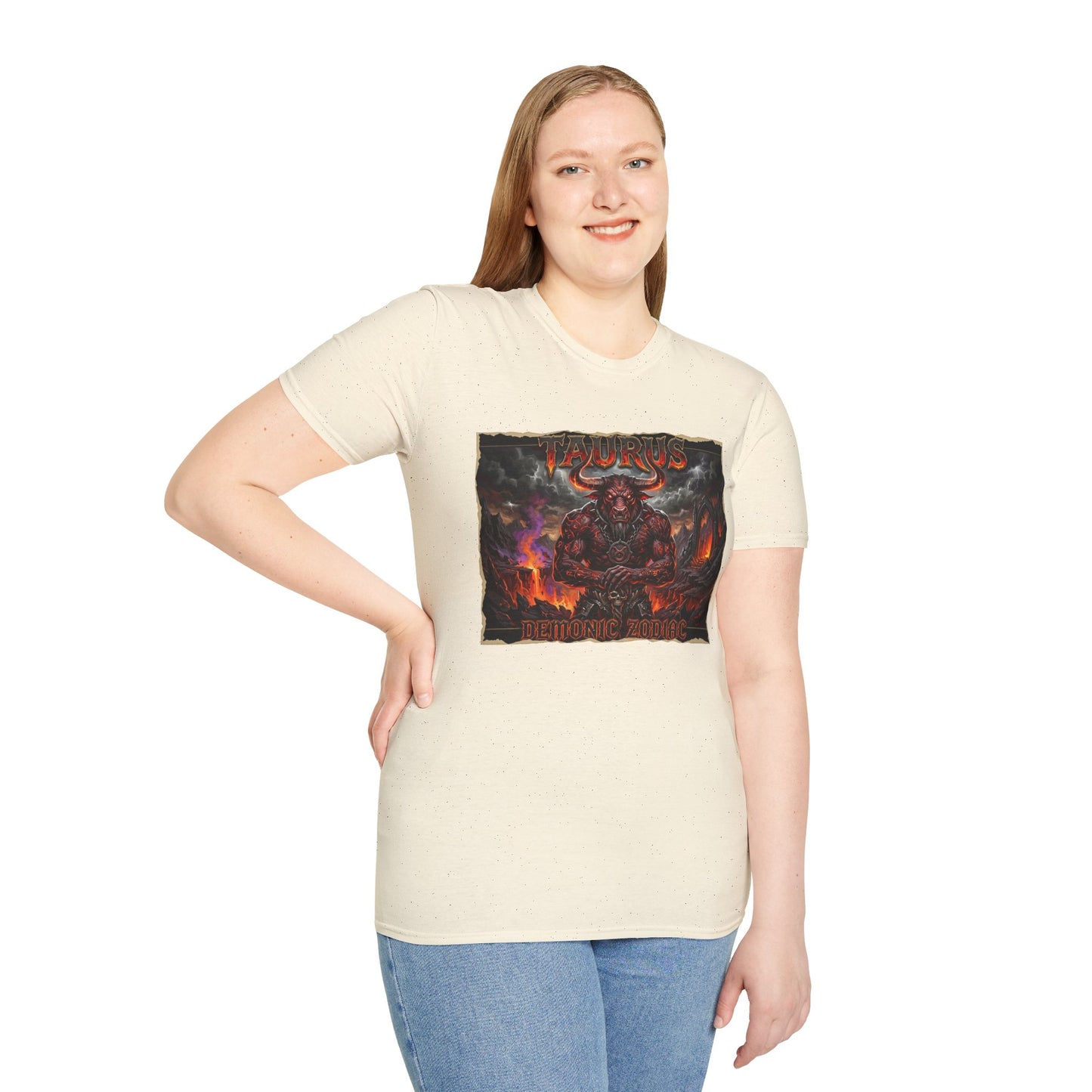 Taurus Demon T‑Shirt — Fiery Mythic Bull Illustration