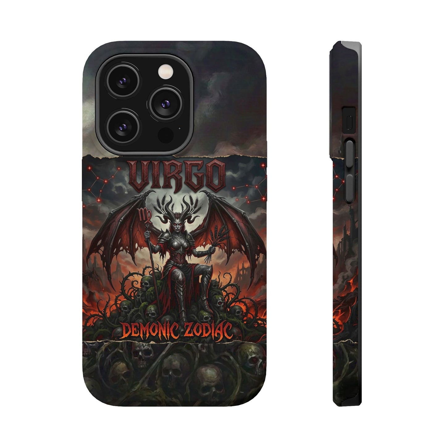 Virgo Demonic Zodiac Phone Case — Magnetic Impact-Resistant