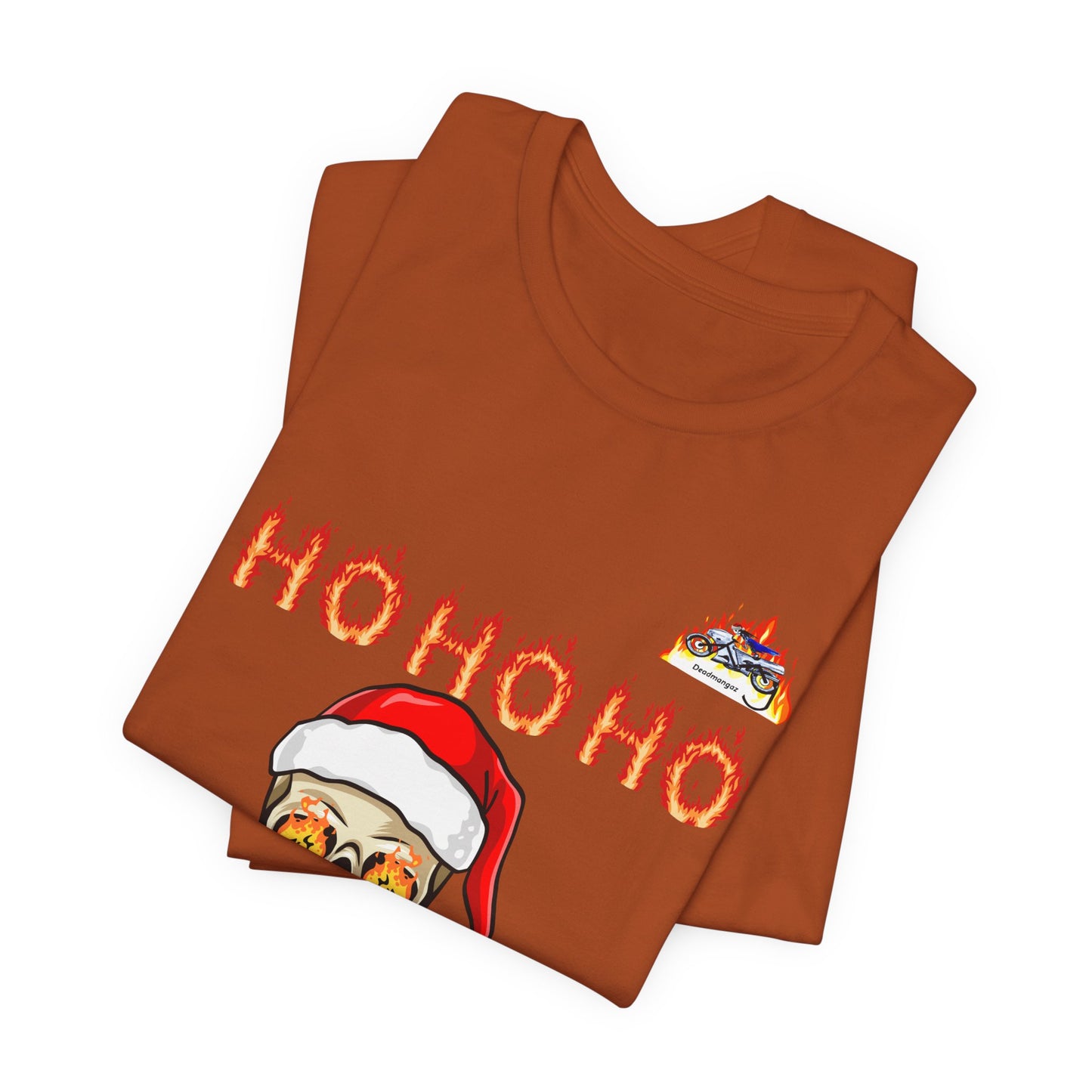 Funny Christmas Skull Unisex Tee - "Ho Ho Ho Mofo"