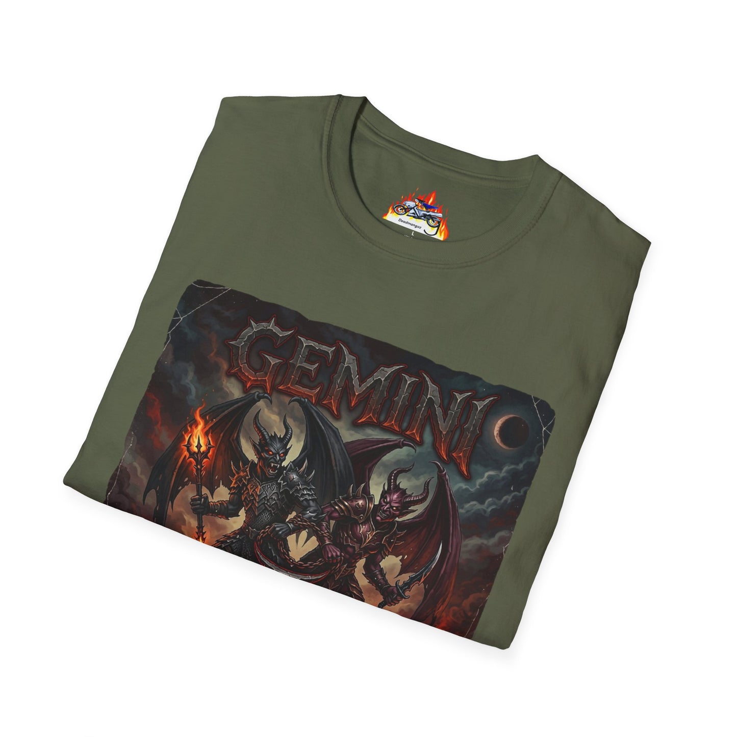 Gemini Zodiac T-Shirt — Dark Demon Twins Astrology Tee
