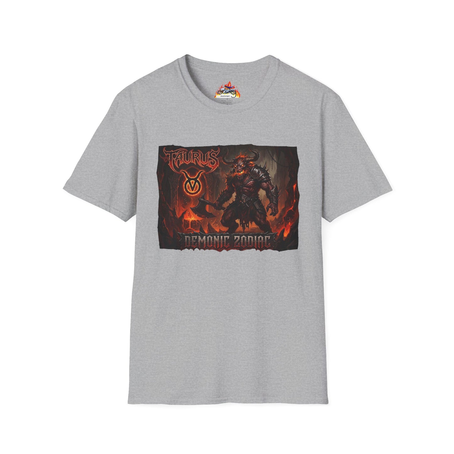 Taurus Demon T‑Shirt — Fiery Demon Warrior Astrology Tee