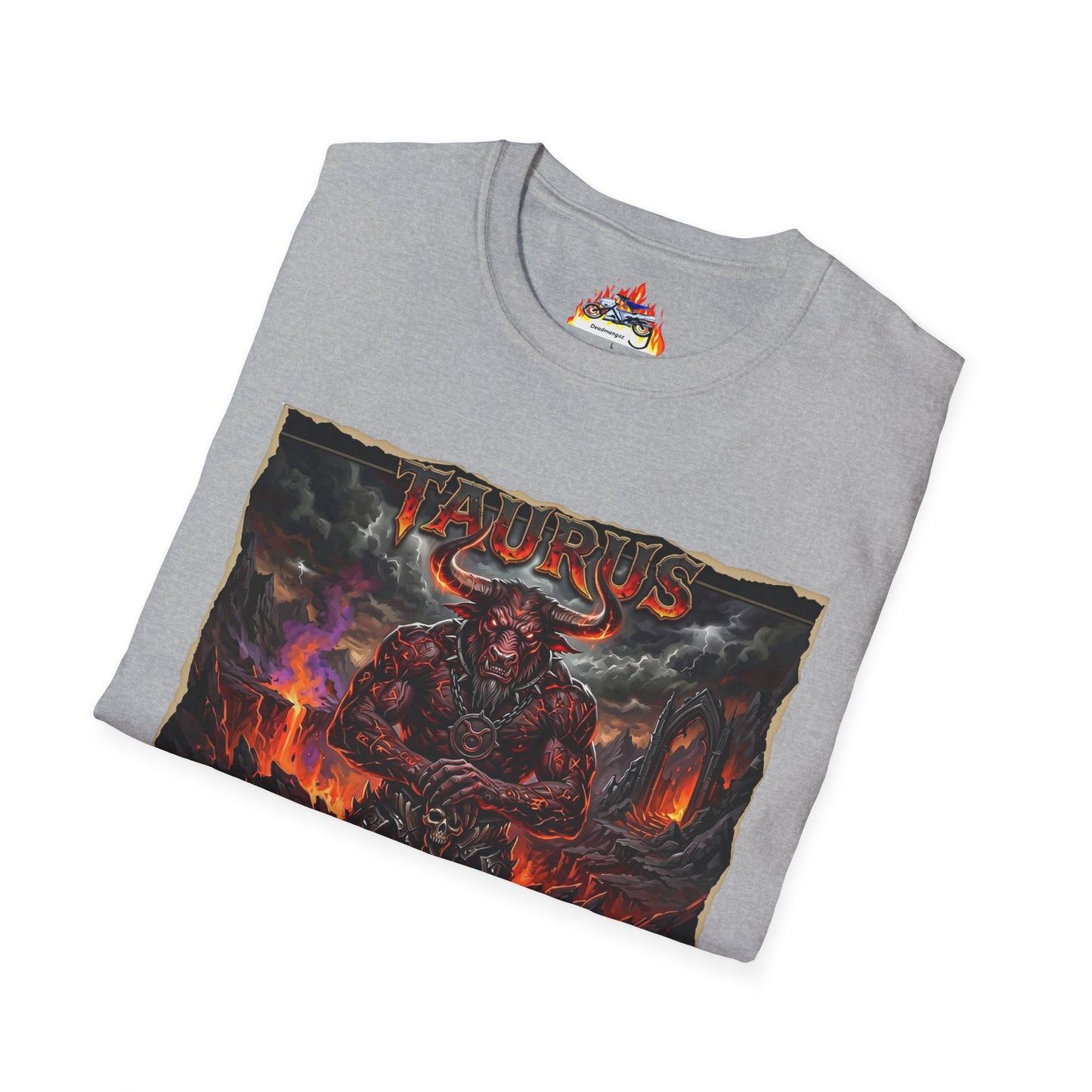 Taurus Demon T‑Shirt — Fiery Mythic Bull Illustration