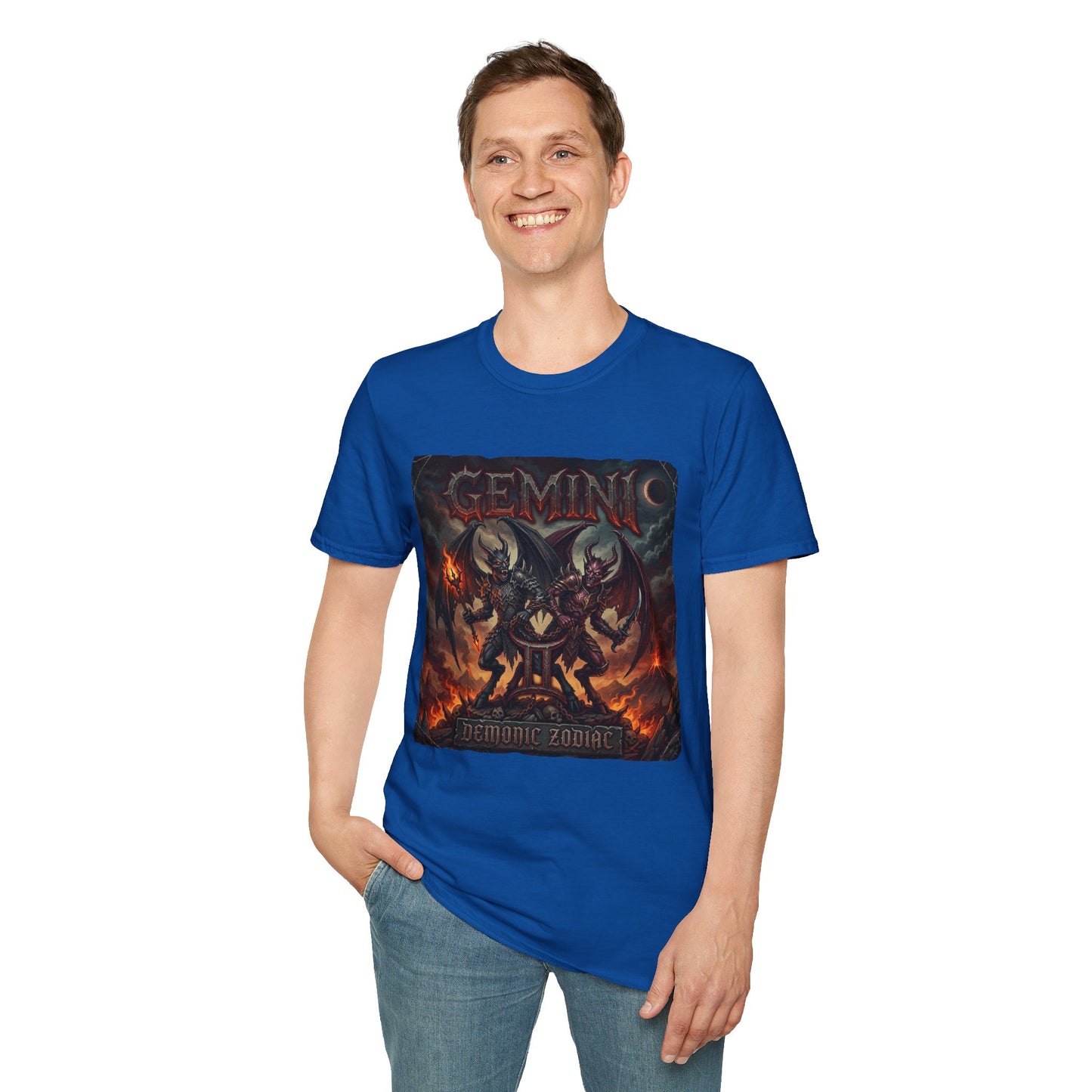 Gemini Zodiac T-Shirt — Dark Demon Twins Astrology Tee