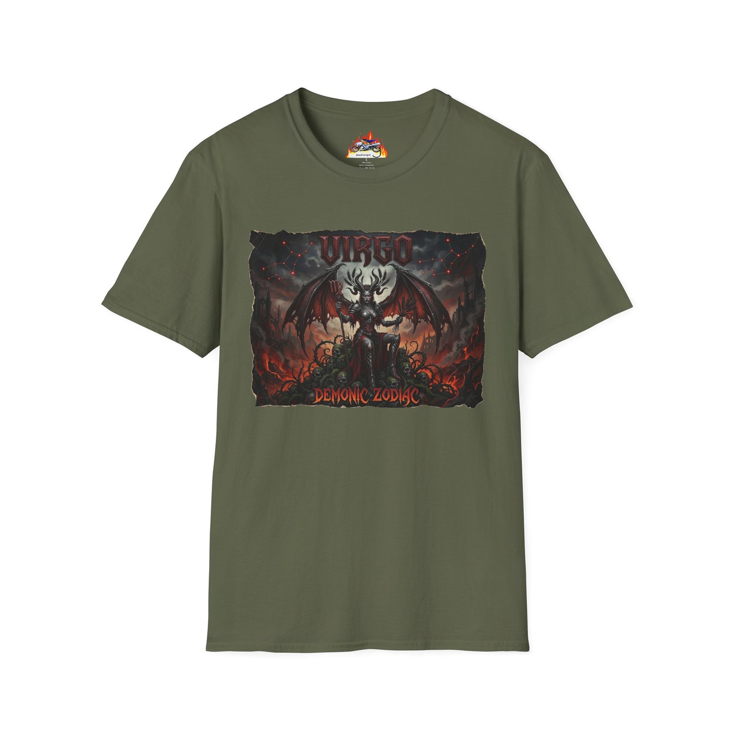 Virgo Demon Graphic T-Shirt — Gothic Zodiac Shirt
